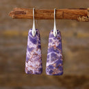 Elegant Copper Natural Stone Earrings - 1 Pair 18K Gold-Plated & Platinum-Plated Design - Store 42