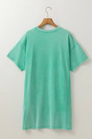 Round Neck Short Sleeve Tee Dress