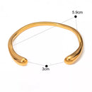 18K Gold-Plated Stainless Steel Open Ring style B One Size