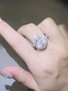 2 Carat Moissanite 925 Sterling Silver Bypass Ring Silver One Size