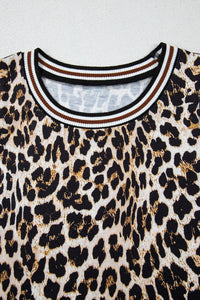 Side Slit Leopard Sleeveless Maxi Dress