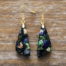 Emperor-Stone Geometric Earrings Navy One Size