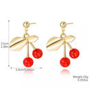 18K Gold-Plated Cherry Earrings