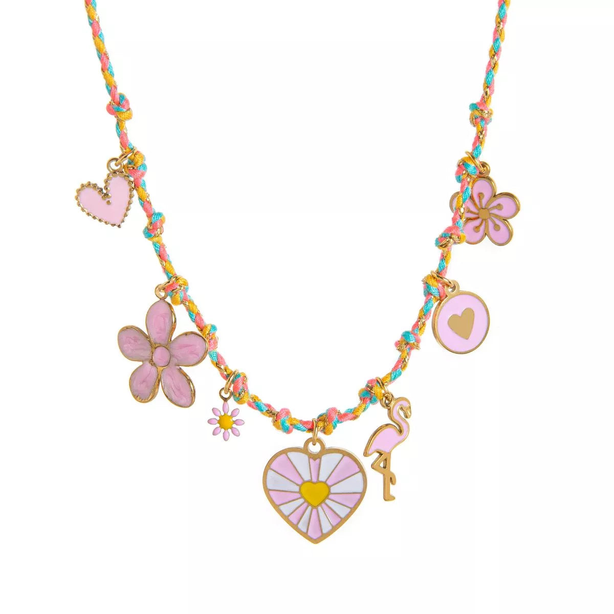 18K Gold-Plated Stainless Steel Charm Necklace