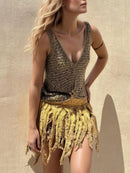 Crochet V-Neck Tank