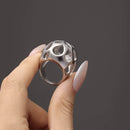 Elegant 18K Gold-Plated Stainless Steel Cutout Ring - Adjustable Sizes 6-8 - Store 42