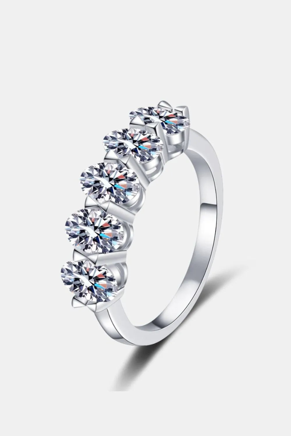 2.5 Carat Moissanite Ring in 925 Sterling Silver on Certification with Limited Warranty
