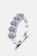 2.5 Carat Moissanite 925 Sterling Silver Ring Silver