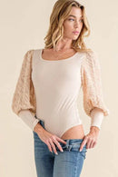 And The Why Textured Puff Sleeve Bodysuit - Store 42