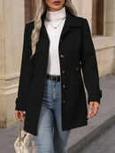 Button Up Long Sleeve Coat