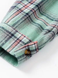 Plaid Button-Up Hooded Shirt
