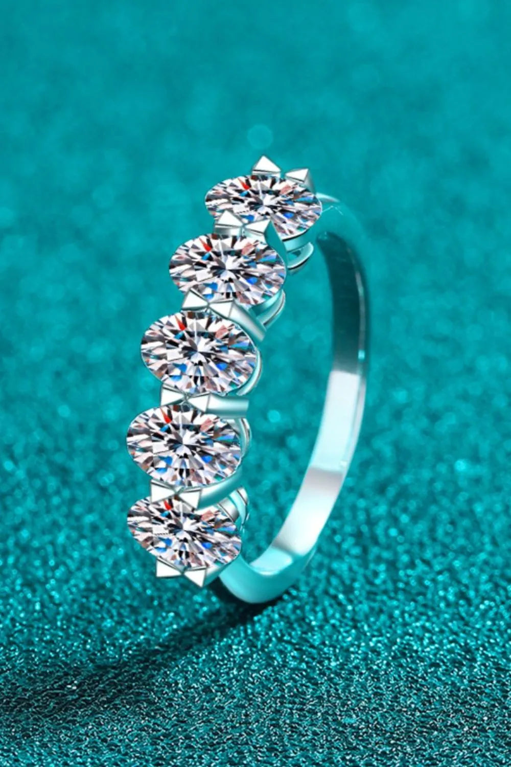 2.5 Carat Moissanite Ring in 925 Sterling Silver on Certification with Limited Warranty