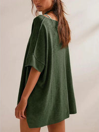 Oversized Round Neck Drop-Shoulder T-Shirt