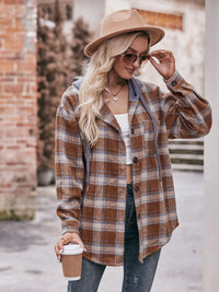 Oversized Plaid Button Up Shacket