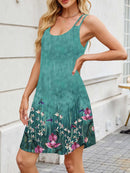 Printed Scoop Neck Cami Dress