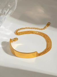 Elegant 18K Gold-Plated Stainless Steel Bracelet - Durable & Stylish Accessory - Store 42