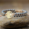 Alloy Natural Stone Braided Bracelet Gold One Size