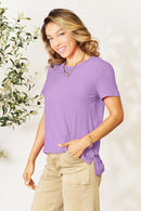 Basic Bae Bamboo Full Size Round Neck Short Sleeve T-Shirt Plus Size Lavender