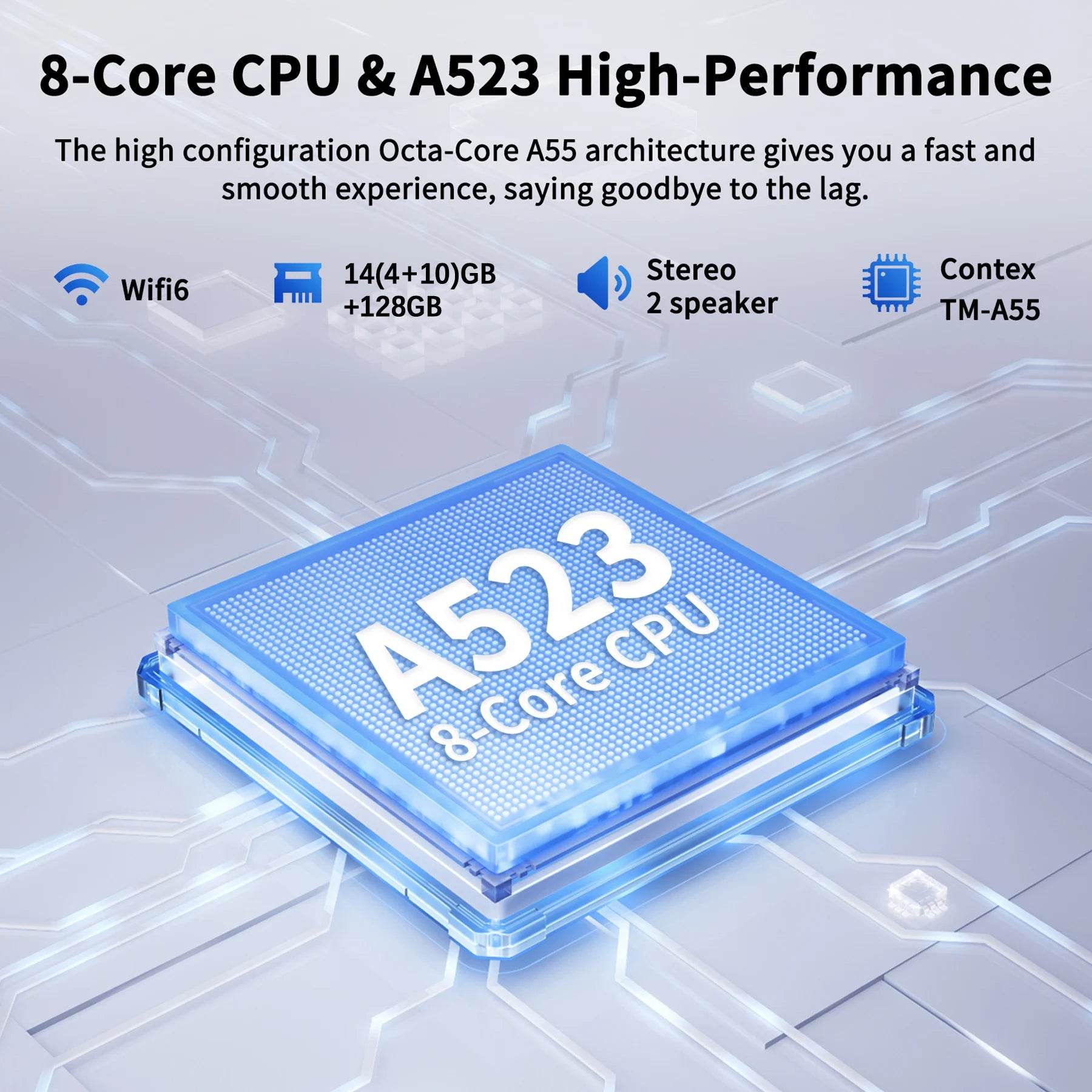 Brand C108 10.1" Octa-Core Tablet - 10GB RAM, 128GB Storage, Android 14, Complete Accessory Bundle
