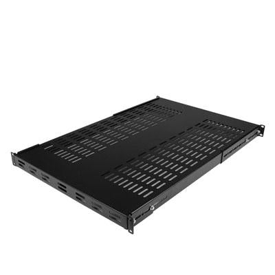 1U Adjustable Depth Vented Rack Mount Shelf - 175lbs Capacity for Server Racks by StarTech.com