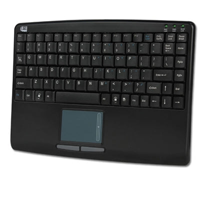 Adesso SlimTouch Mini Black USB Touchpad Keyboard - Vista Approved Compact Design