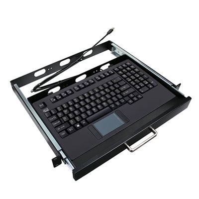 Adesso Inc. Touchpad Keyboard with Rackmount - Glidepoint Precision, Multimedia Keys, EIA-RS-31C Compatible