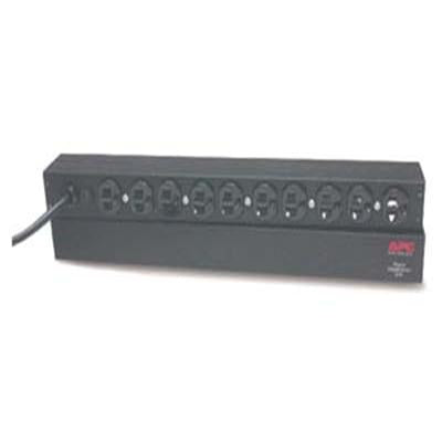 APC Basic Rack PDU 1U 15A 120V, 10 NEMA 5-15R Outputs, 12ft Cord, 19" Rack-Mountable