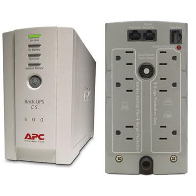 APC Back-UPS CS 500VA/300W Standby UPS with DB-9 & USB Ports, Includes Software & Manual