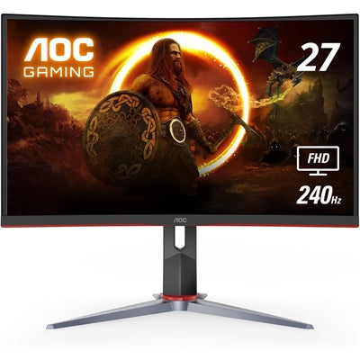 AOC C27G4ZX 27" Curved Gaming Monitor - Full HD 1920x1080, 240Hz, 1ms, Adaptive Sync