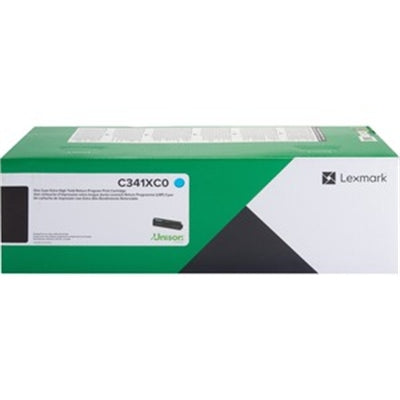 Lexmark C341XC0 Cyan Extra High Yield Toner Cartridge - Reliable Printing Performance