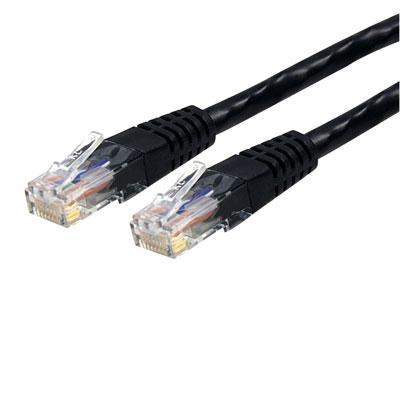 StarTech 6 Ft Black Molded Cat6 Patch Cable - ETL Verified, 23 Gauge Wire, Gold Connectors