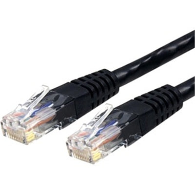 25 Ft Cat 6 RJ45 UTP Network Patch Cable in Black - High-Speed Ethernet Connection