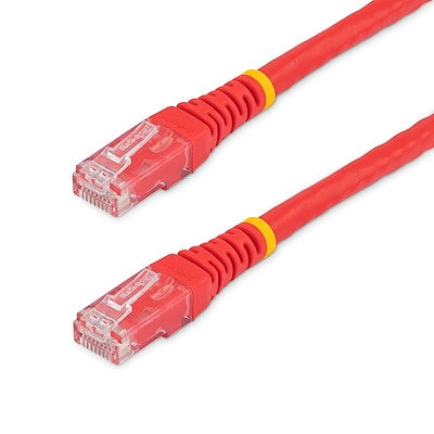 5' Red Molded Cat6 UTP Ethernet Patch Cable - ETL Verified, High-Speed Connectivity
