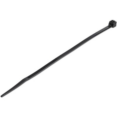 100 Pack Medium 6-Inch Black Cable Ties - Adjustable Nylon Zip Wraps with 40 lbs Strength