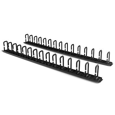 6' Vertical Cable Organizer with D-Ring Hooks for 40U+ Racks - Ultimate Cable Management Solution