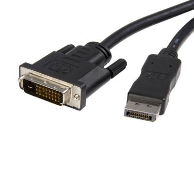 10Ft DisplayPort to DVI Video Adapter Cable - Male DVI & Male DisplayPort Connectors