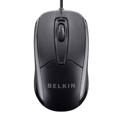 Belkin Ergonomic Wired USB Mouse - Comfortable Design for Effortless Navigation in Black