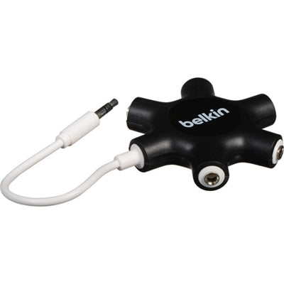 Belkin Multi-Headphone Splitter - Connect 4 Headphones, Black Audio Share Solution