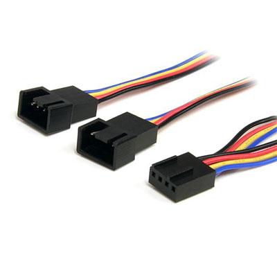 12 Inch 4 Pin PWM Fan Y Splitter Cable - Connect Two Fans to One Power Supply Easily