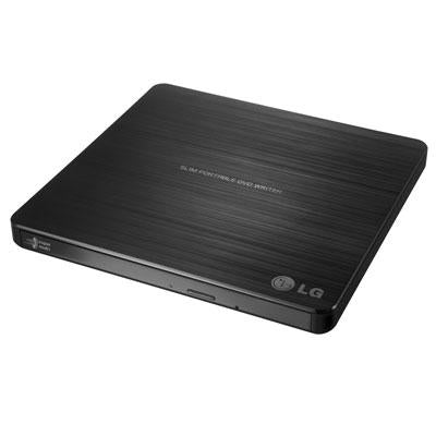 LG 8X Slim USB External DVDRW Drive - Black, Writes & Reads DVDs, CDs, Includes Cyberlink Software