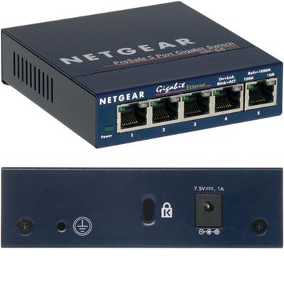 NETGEAR GS105 5-Port Gigabit Ethernet Switch - 10/100/1000 Mbps High-Speed Networking