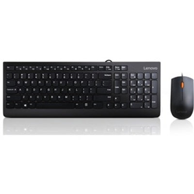 Lenovo 300 USB Combo Keyboard and Mouse Set - Efficient and Reliable PC Accessory