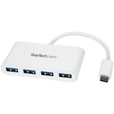 Startech.com 4-Port USB 3.0 C Hub - USB-C to 4x USB-A - High-Speed, Bus Powered, White