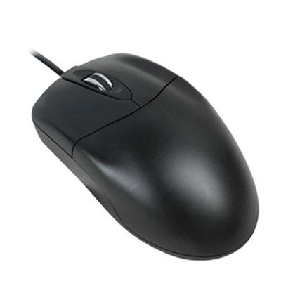 Adesso 3-Button USB Optical Mouse with Metal Scroll Wheel - RoHS Compliant Black Design