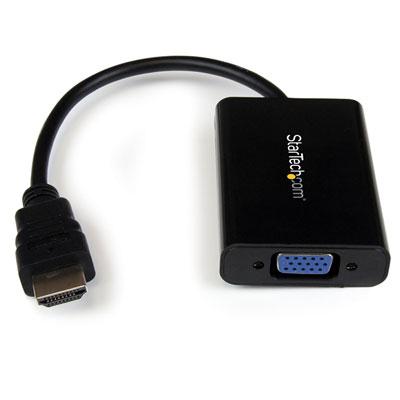 HDMI to VGA Adapter Converter with Audio - 1920x1200 Support for Projectors & Displays