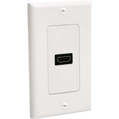 Single Gang HDMI Wall Plate - Female Connector, Easy Install, White Finish for Home Theater