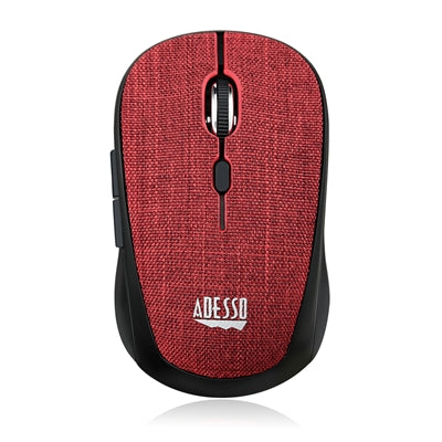 Adesso 2.4GHz Wireless Optical Fabric Mouse with 3 DPI Settings, Auto-Sleep & Ergonomic Design