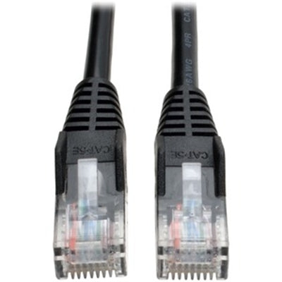 10' Black Snagless Cat5e Ethernet Cable - High-Speed Network Connectivity by Eaton TrippLite