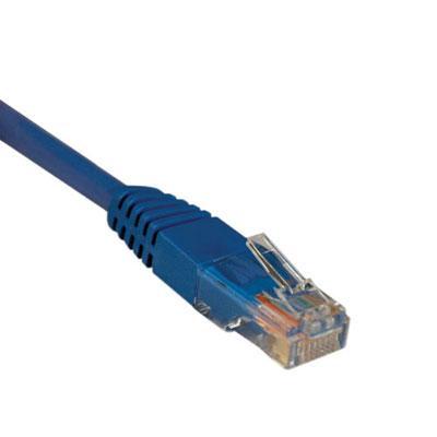 7 Ft. Cat5e Patch Cable - Blue, 350 MHz, Molded Strain Relief, RJ45 Male & Female Connectors