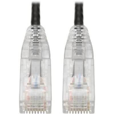 Tripp Lite 7 Ft Cat6 Gigabit Snagless Slim UTP Ethernet Cable – Black RJ45 M/M for High-Speed Networking